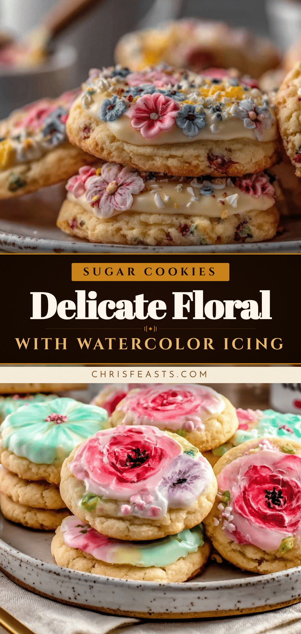 floral sugar cookies watercolor royal icing recipe
