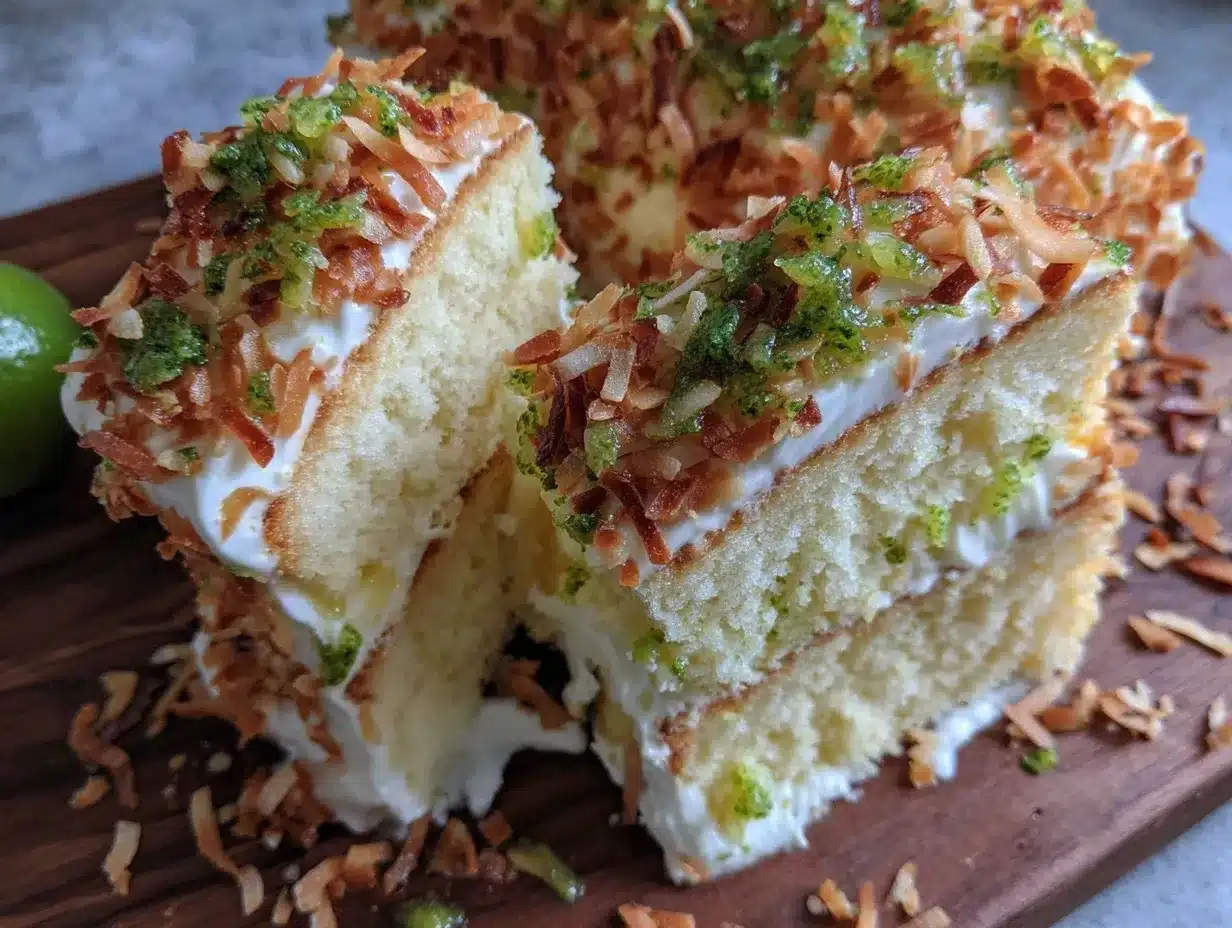 Fluffy Coconut Lime Chiffon Cake preparation steps