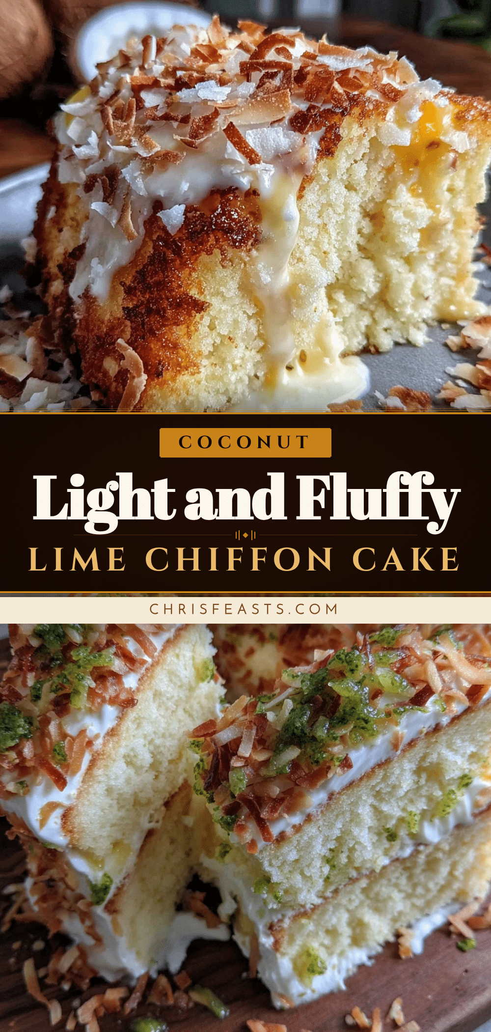 Fluffy Coconut Lime Chiffon Cake recipe