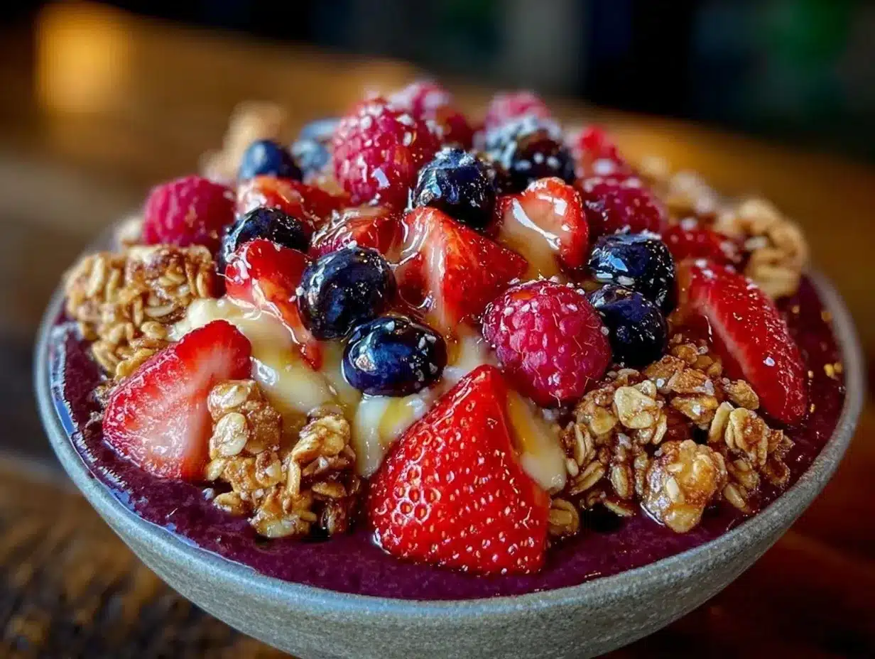 fresh açaí bowl recipe preparation steps