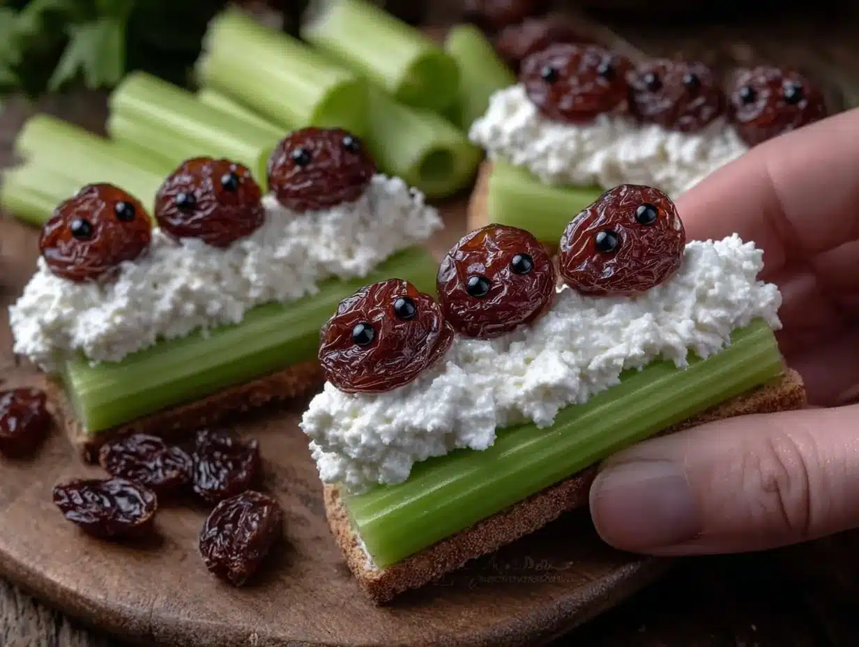 fresh ants on a log recipe preparation steps