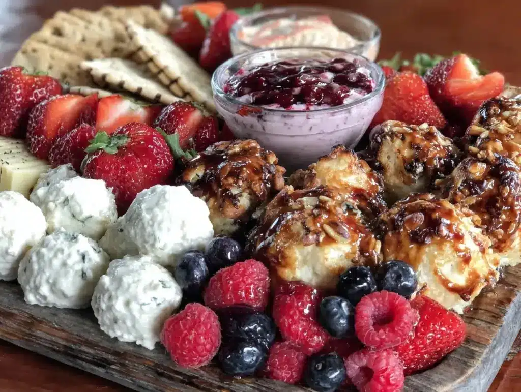 fresh berry sweet baby shower charcuterie board - featured image