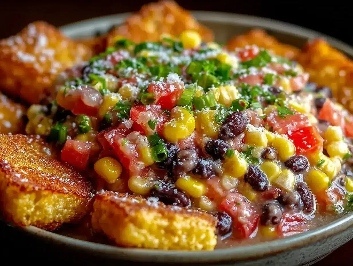 fresh cowboy caviar dip preparation steps