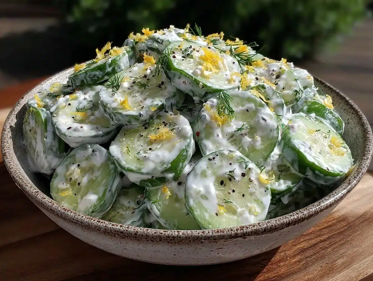 fresh cucumber dill salad preparation steps