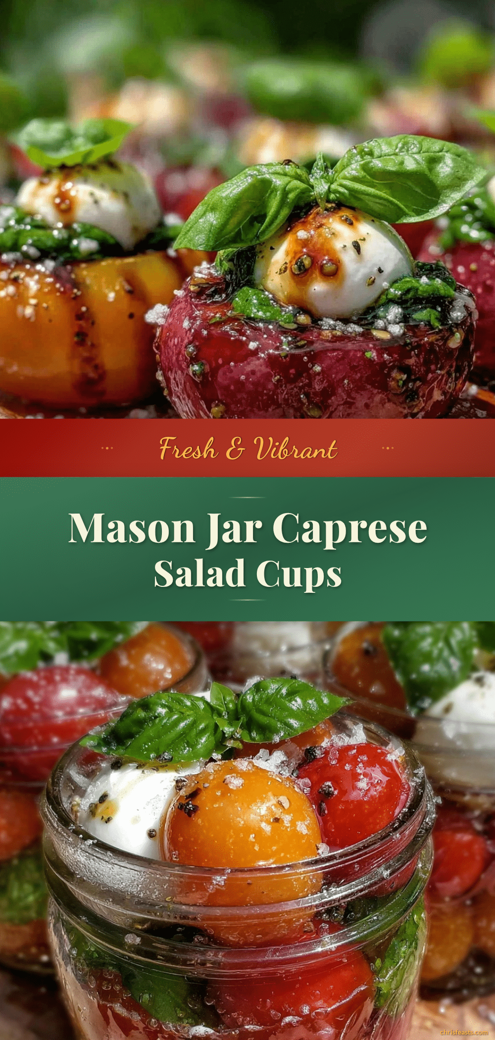 Fresh Mason Jar Caprese Salad Cups recipe