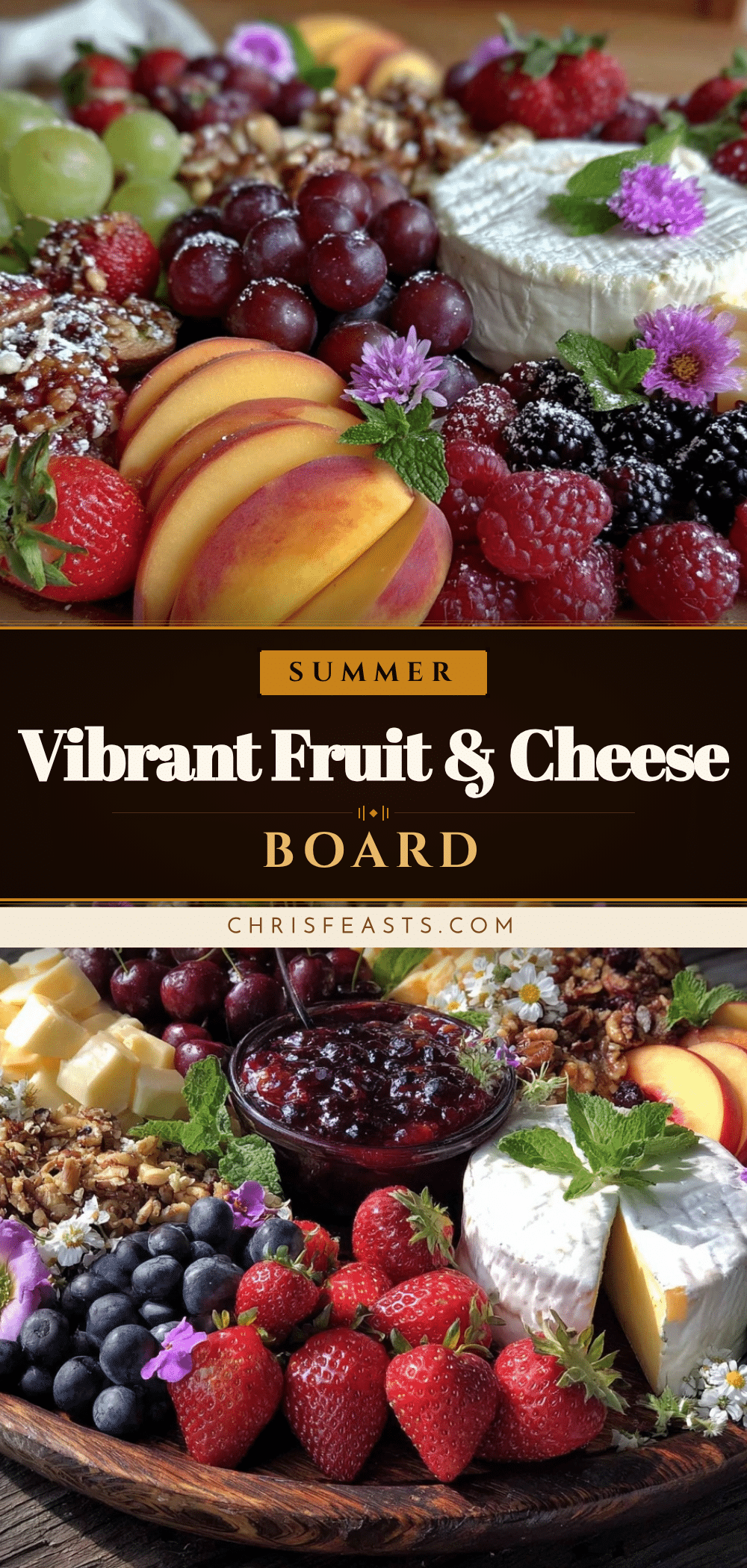 fresh summer fruit and cheese grazing board recipe