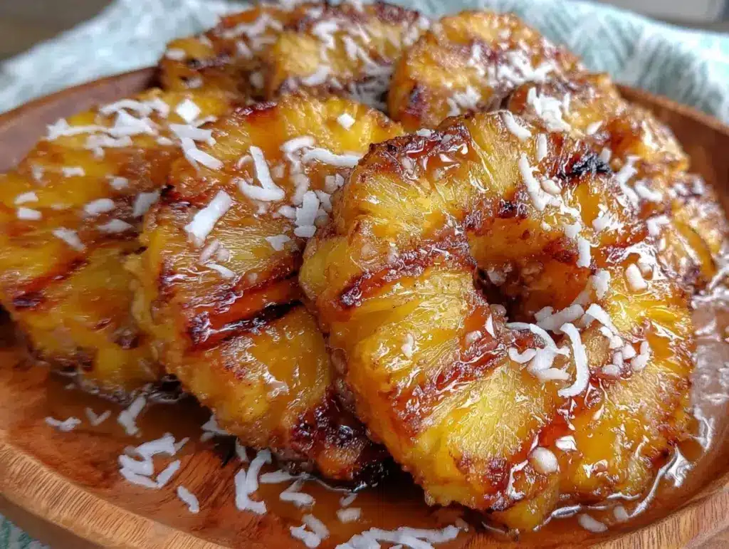 grilled caramelized pineapple - featured image