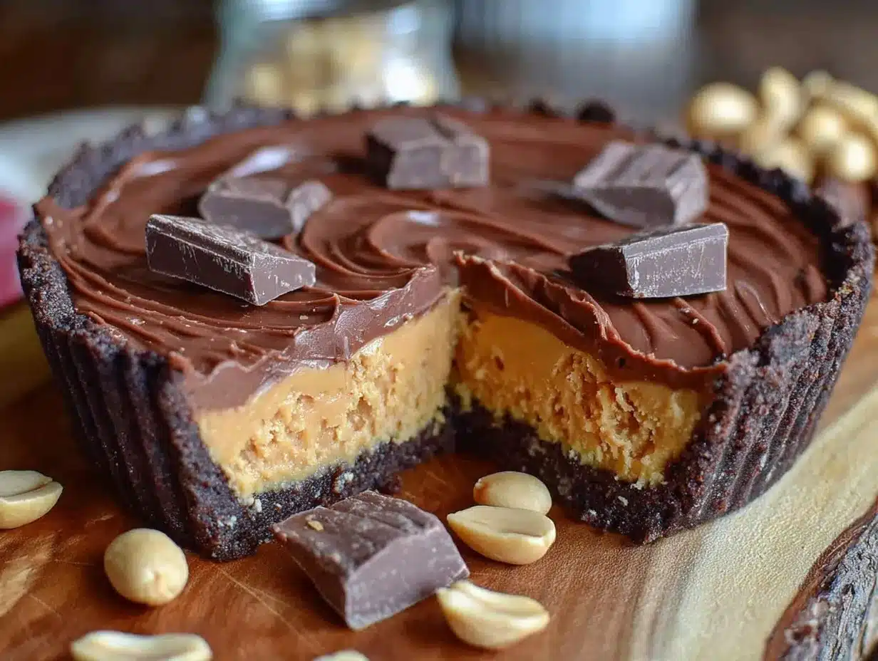 homemade giant reese’s peanut butter cup preparation steps