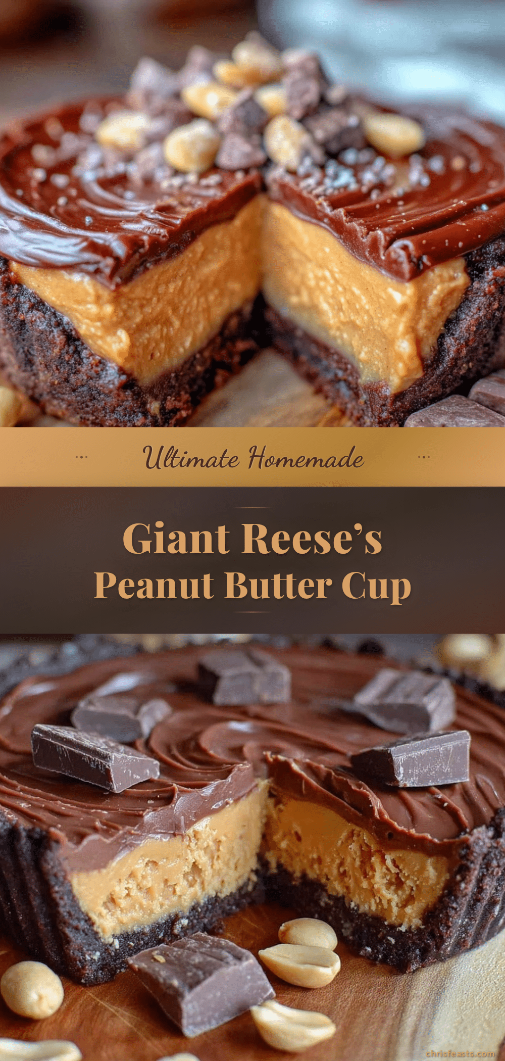 homemade giant reese’s peanut butter cup recipe