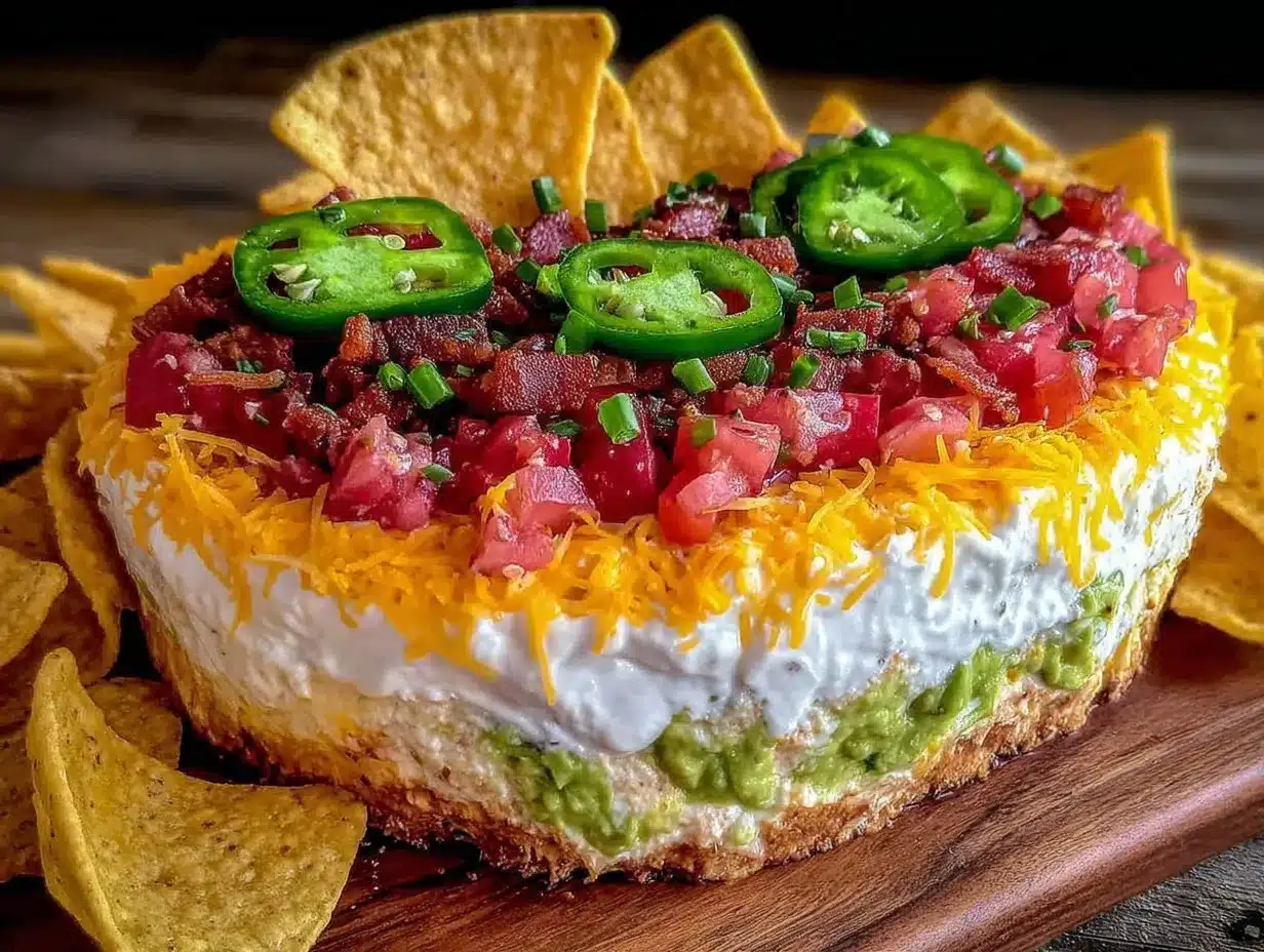 layered taco dip preparation steps