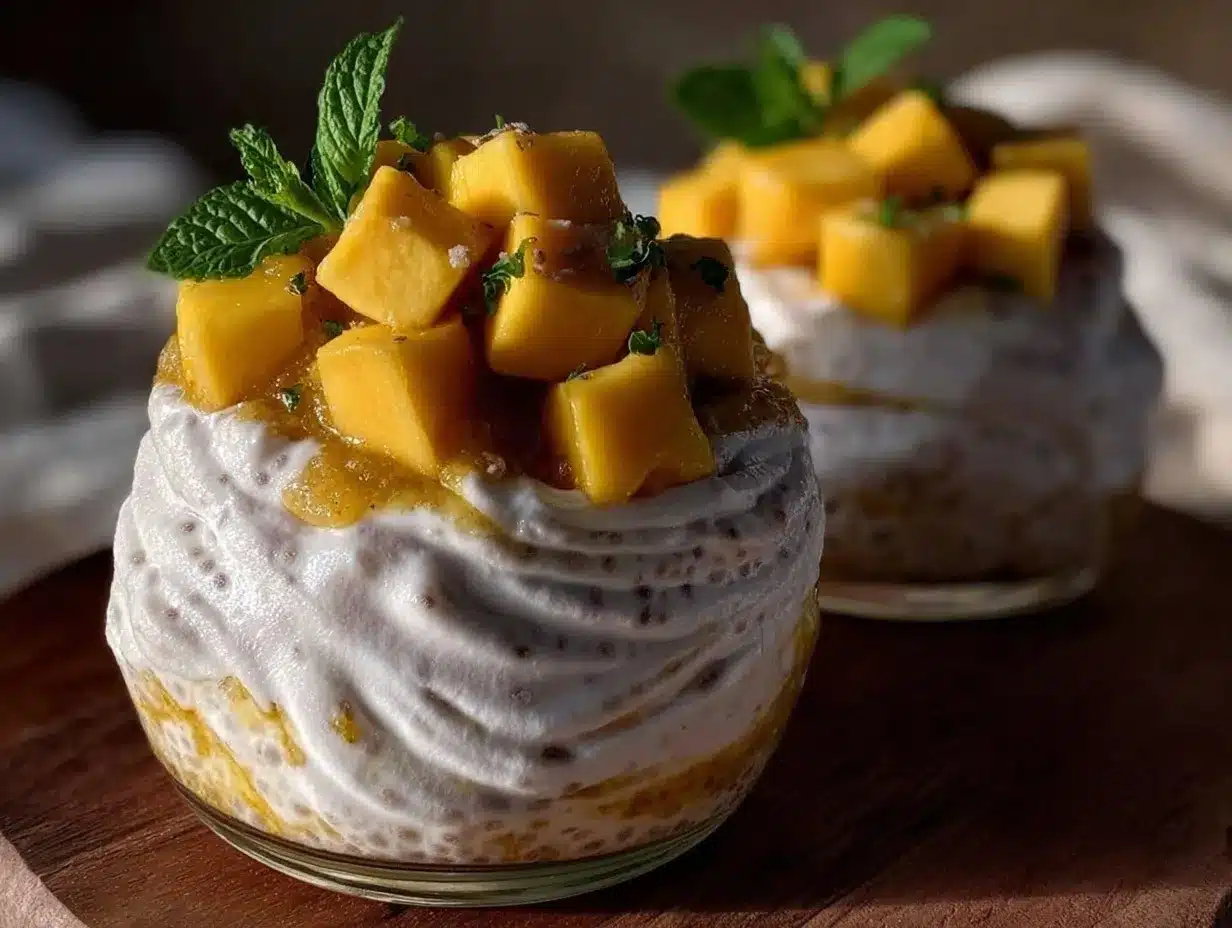 mango chia pudding parfait preparation steps