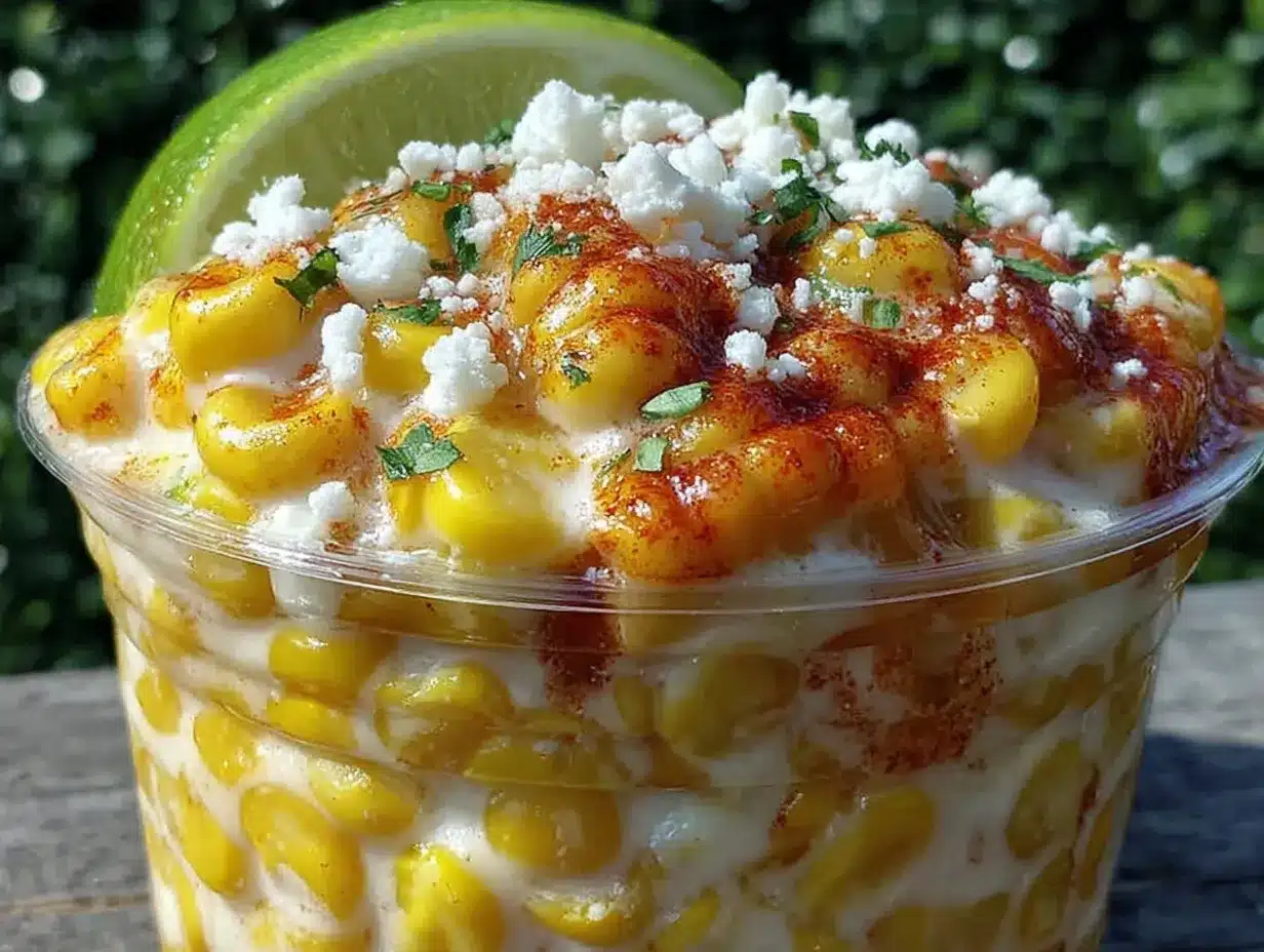 mexican corn in a cup preparation steps