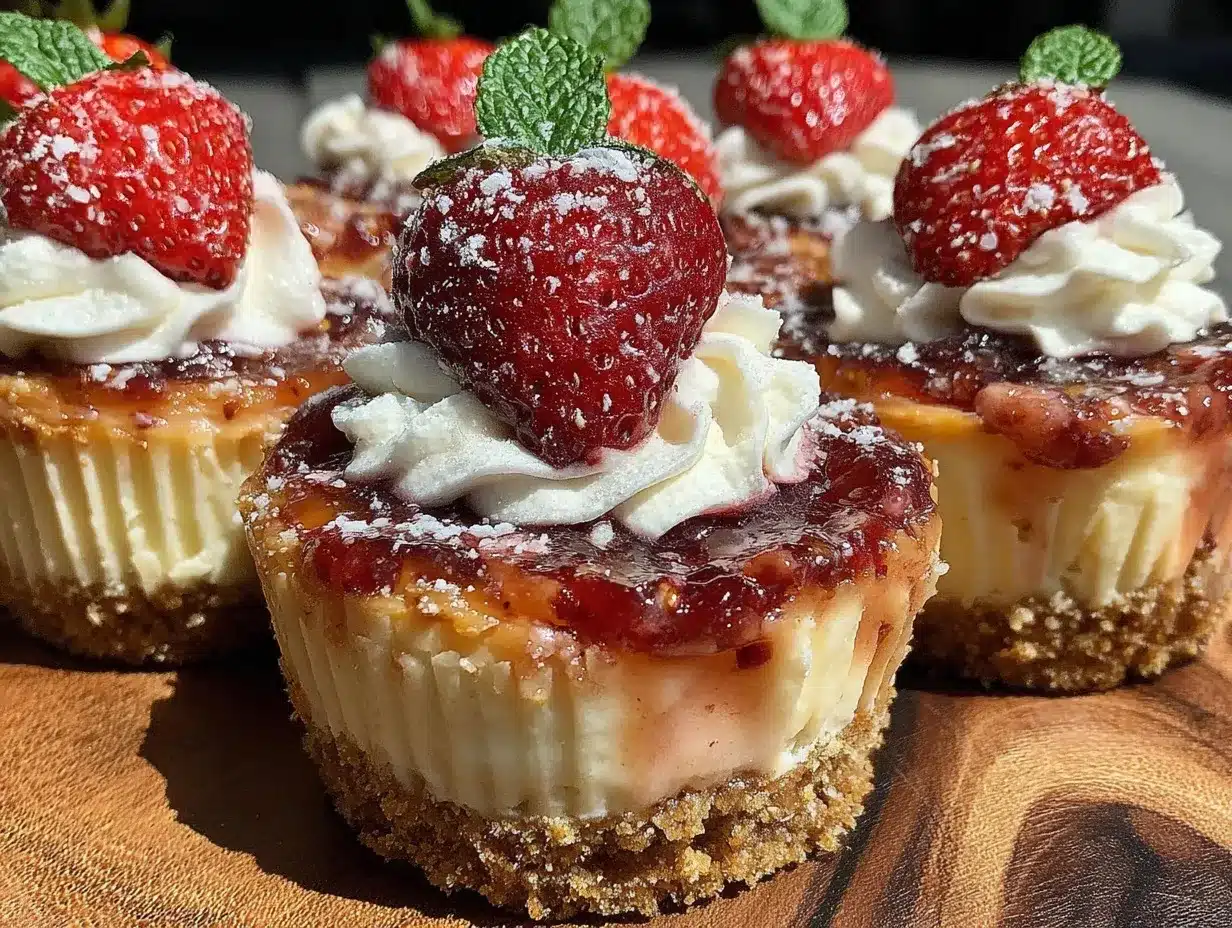 mini strawberry shortcake cheesecake cups preparation steps