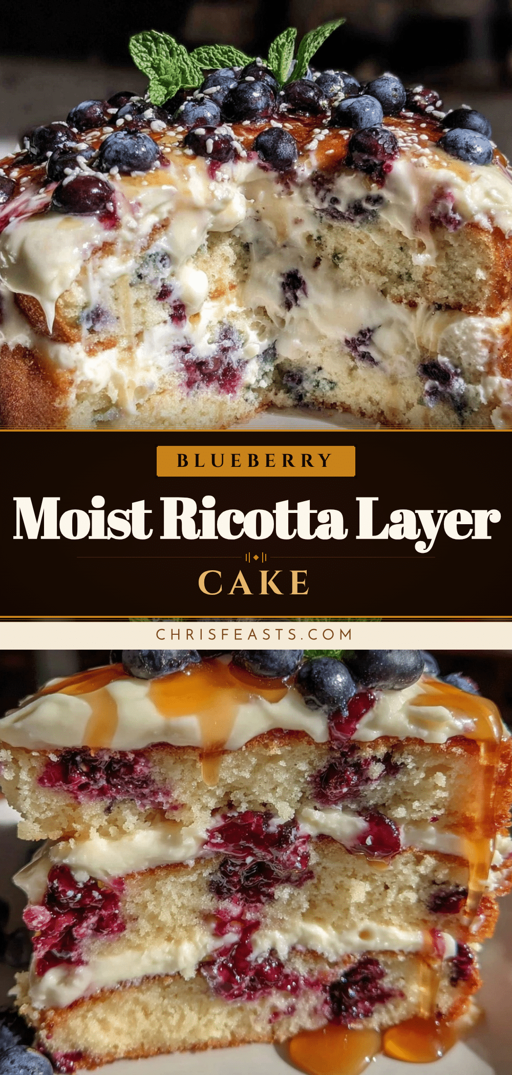 moist blueberry ricotta layer cake recipe