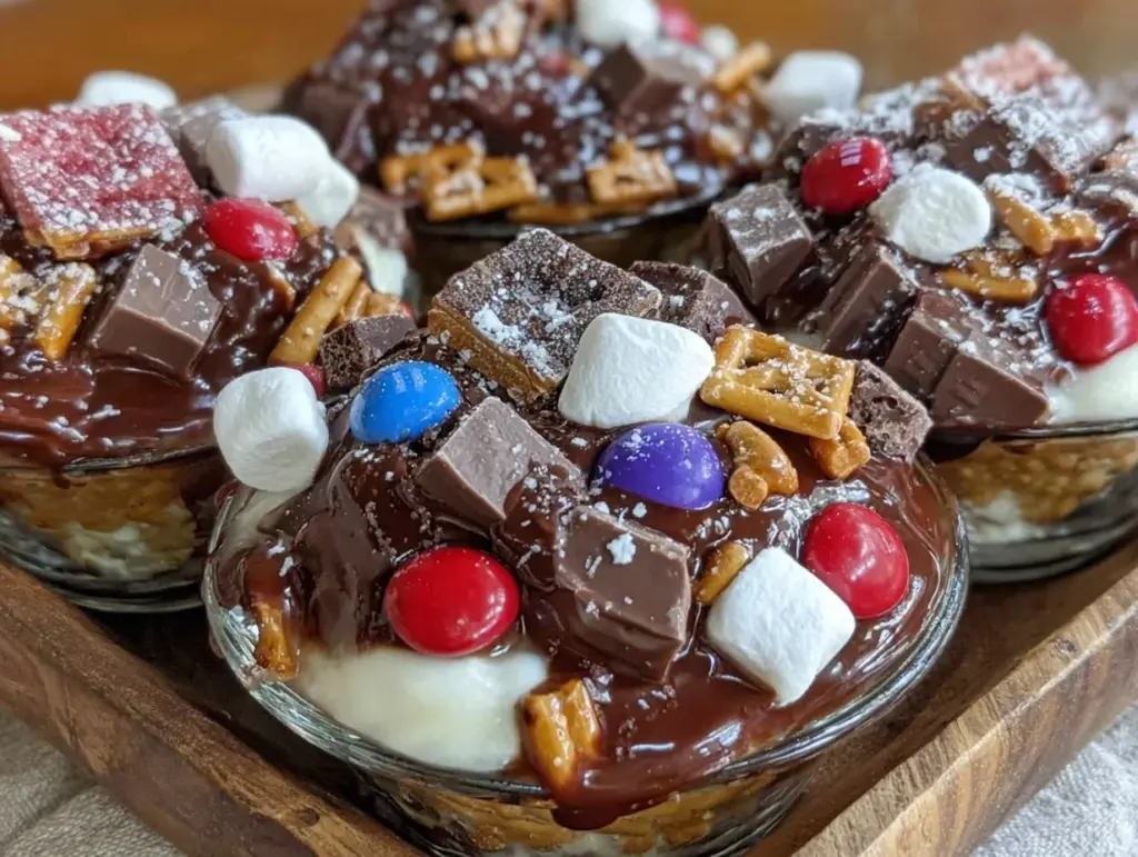 monster trail mix dessert cups - featured image