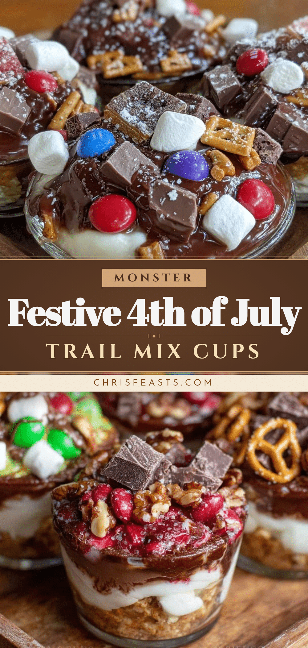 monster trail mix dessert cups recipe