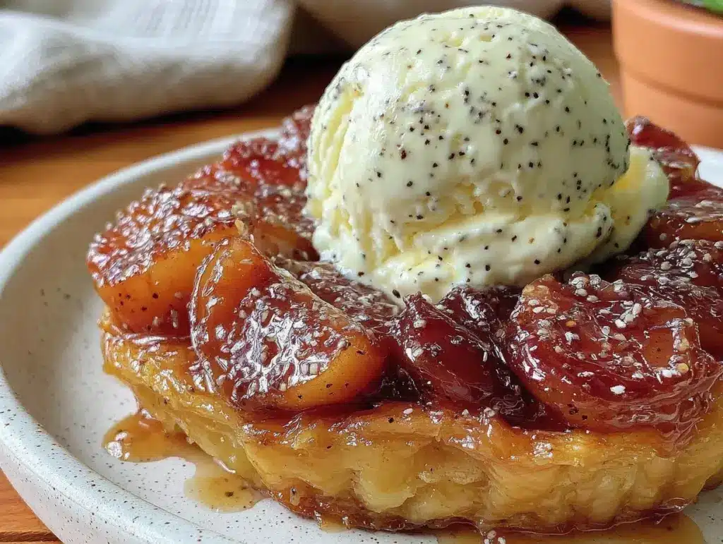 nectarine brown butter tarte tatin - featured image