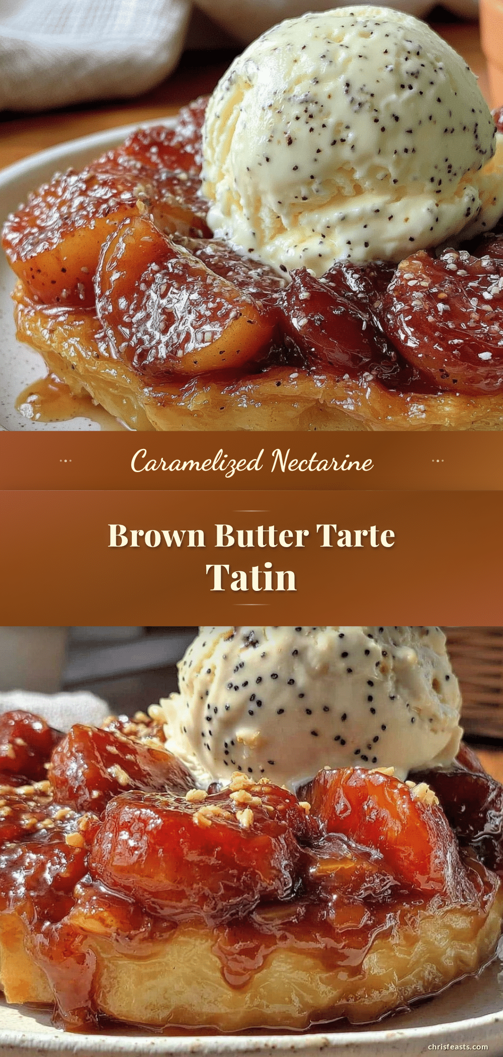 nectarine brown butter tarte tatin recipe