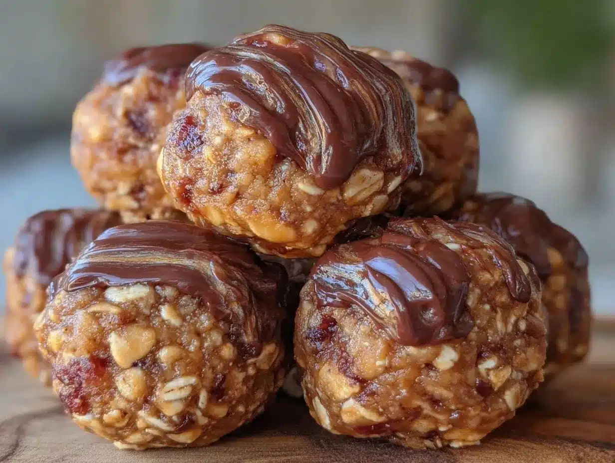 no bake chocolate peanut butter protein balls preparation steps