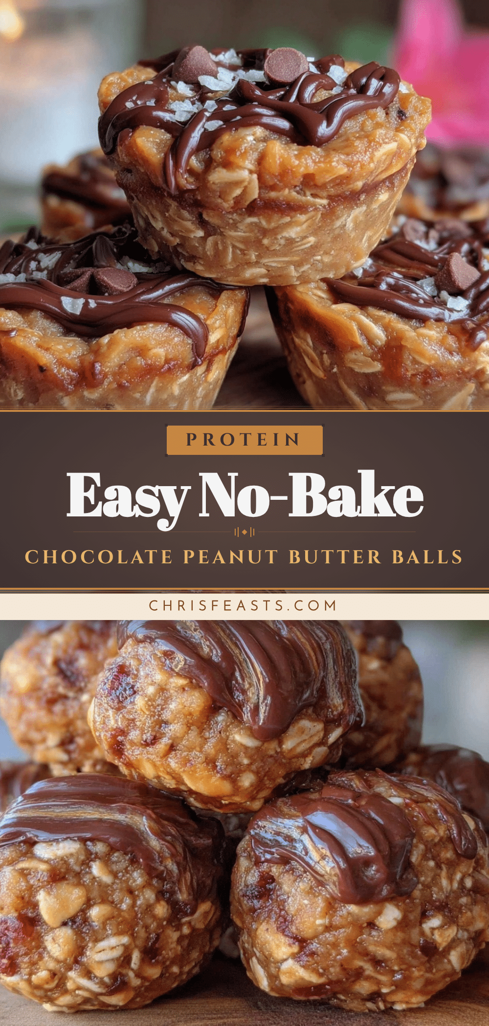 no bake chocolate peanut butter protein balls recipe