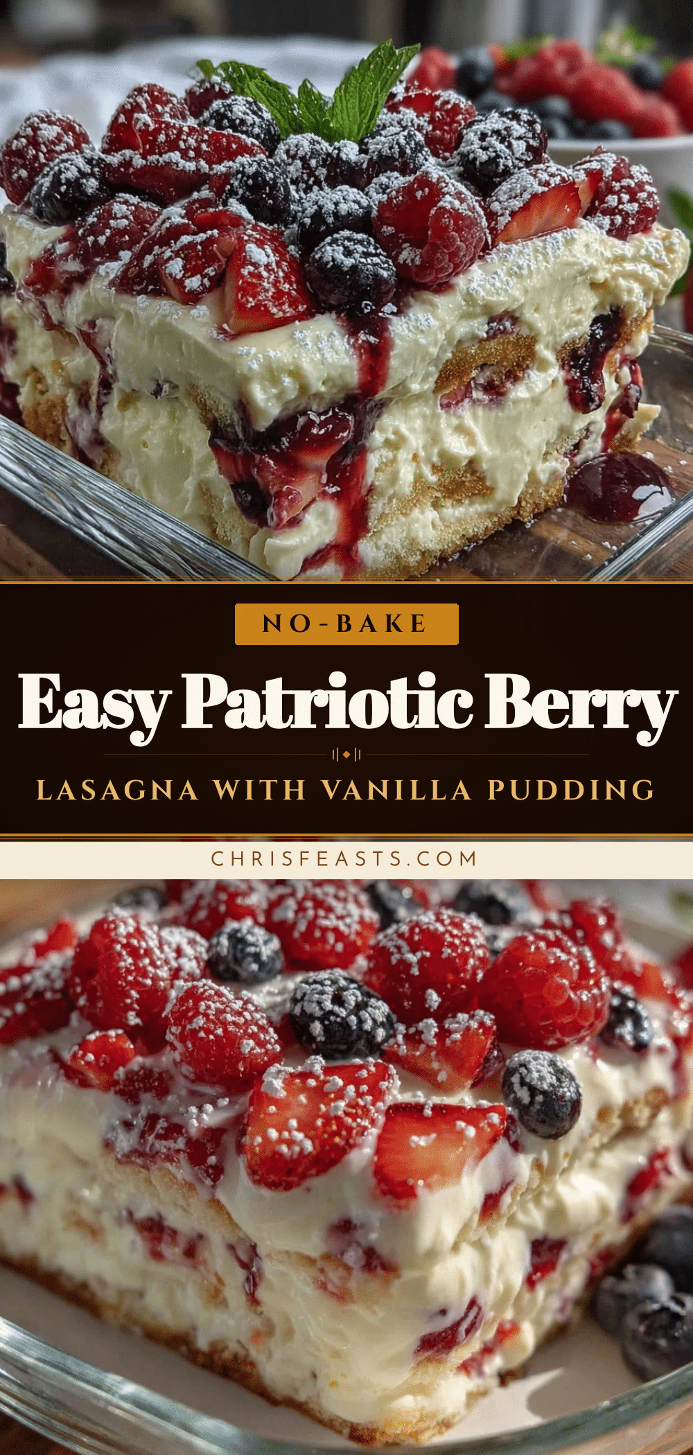 no bake patriotic berry lasagna recipe