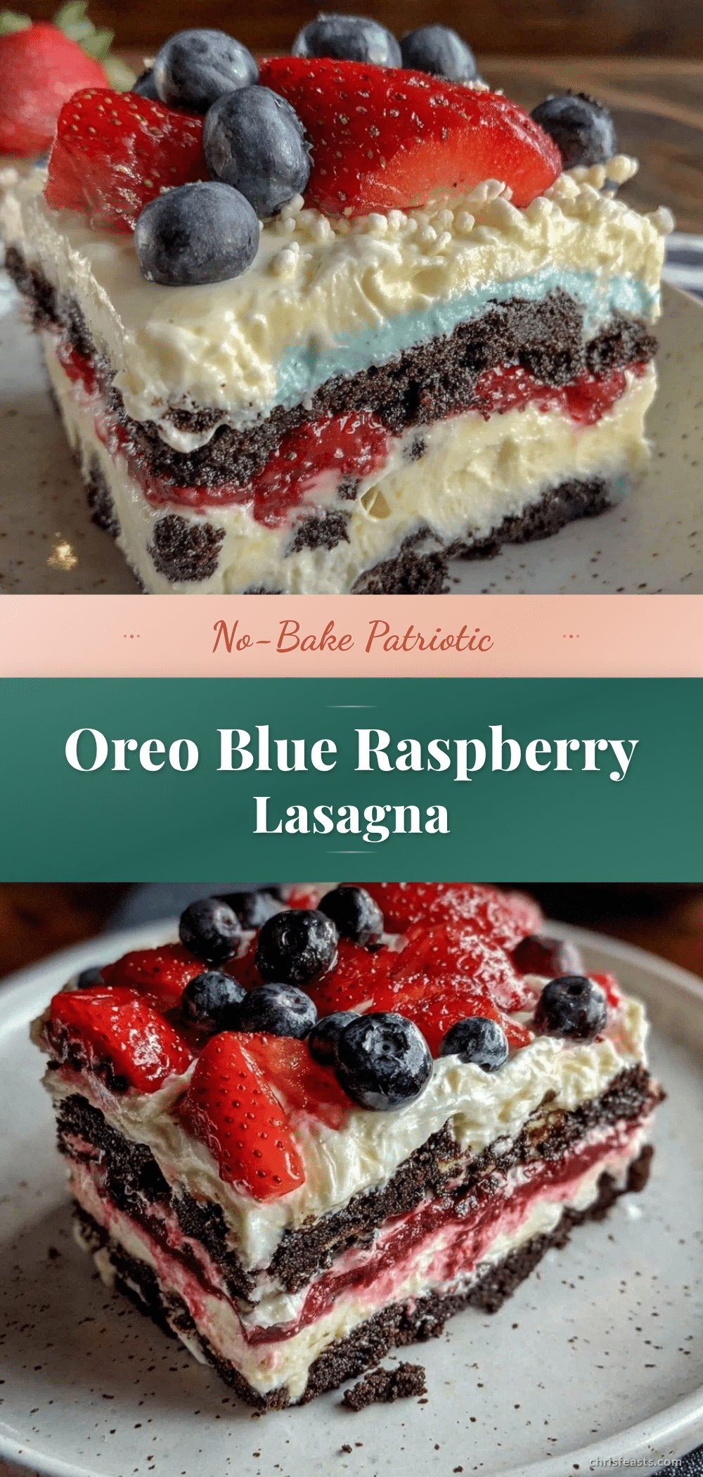 no bake patriotic oreo lasagna recipe