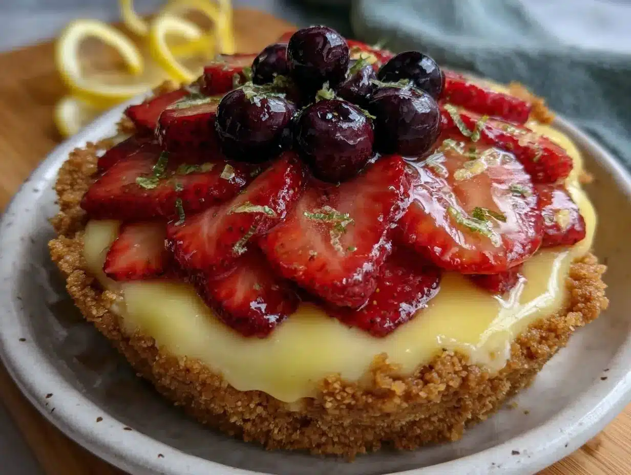 no bake strawberry lemon pie preparation steps