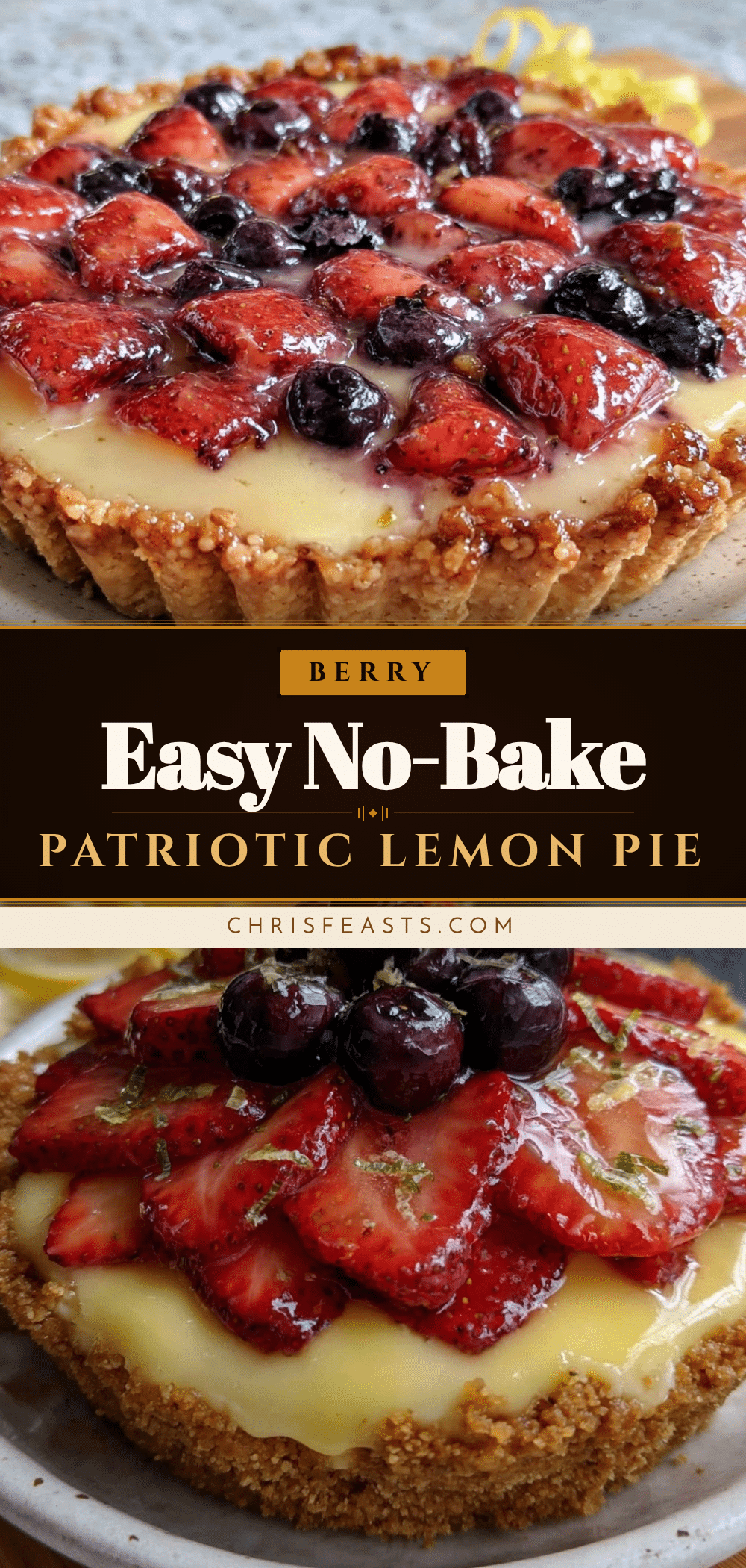no bake strawberry lemon pie recipe
