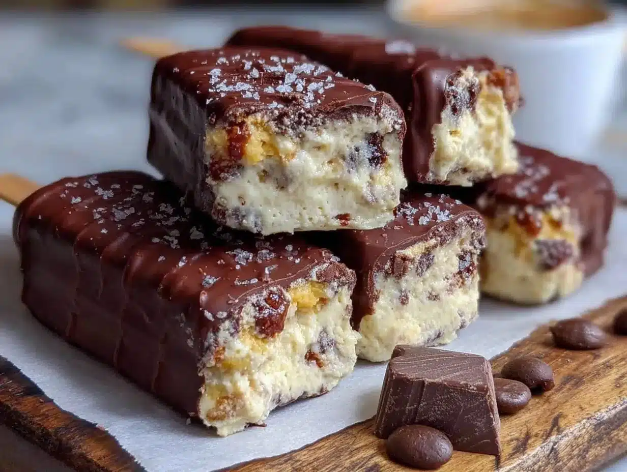 no-churn coffee toffee crunch ice cream bars preparation steps