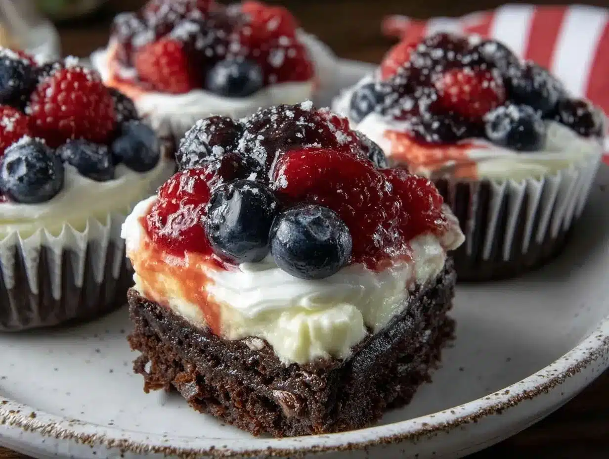 patriotic brownie push pops preparation steps