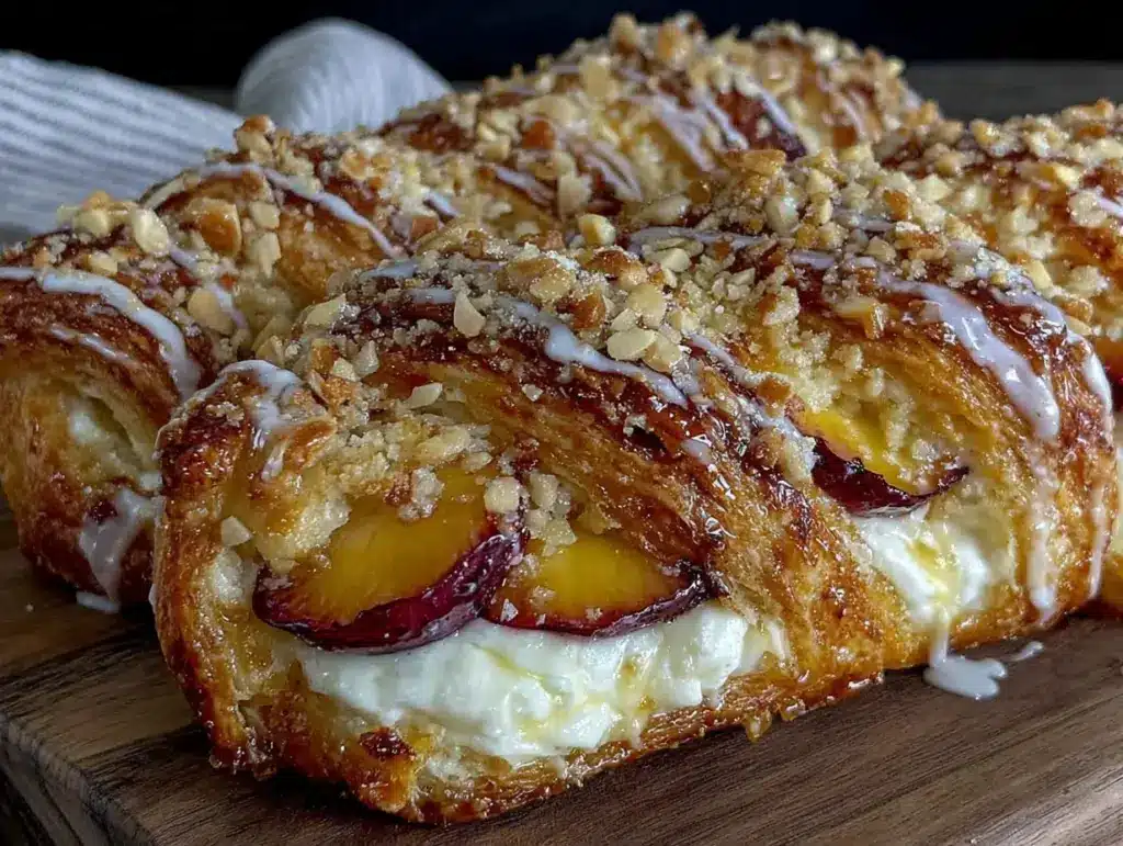peach and cream cheese Danish braid - featured image