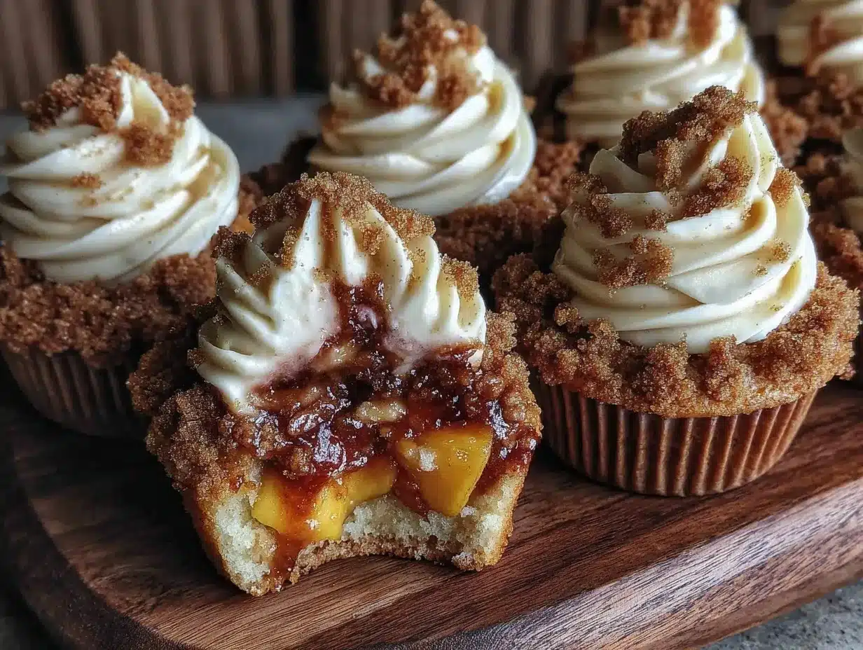 peach cobbler cupcakes preparation steps