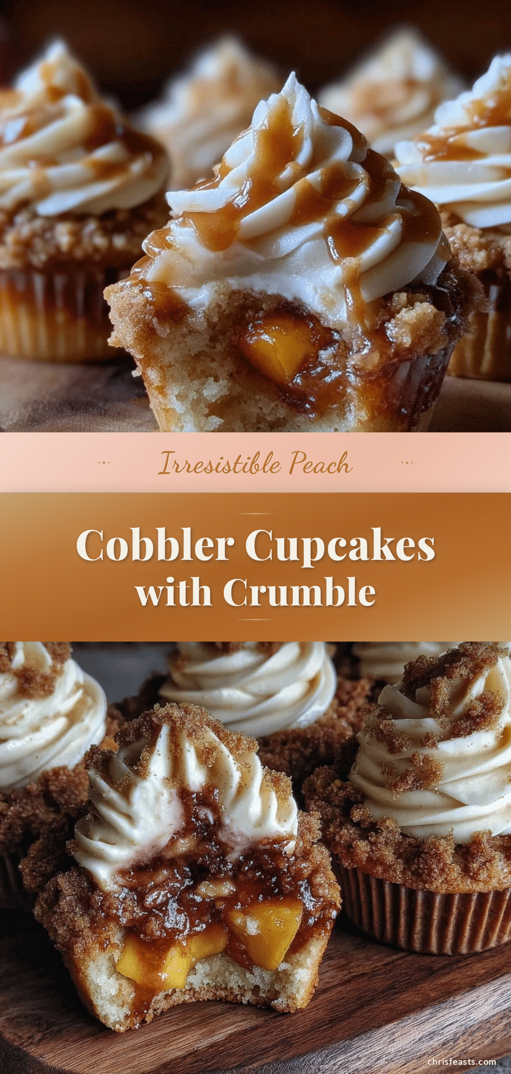 peach cobbler cupcakes recipe