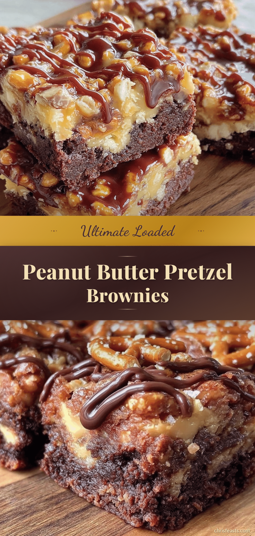 peanut butter pretzel brownies recipe