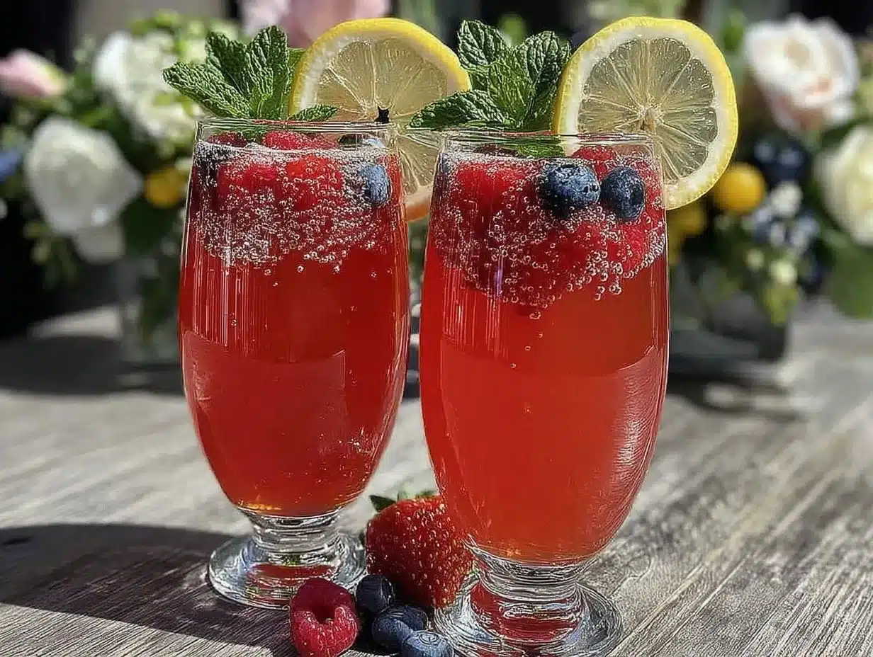 pink berry lemonade punch preparation steps