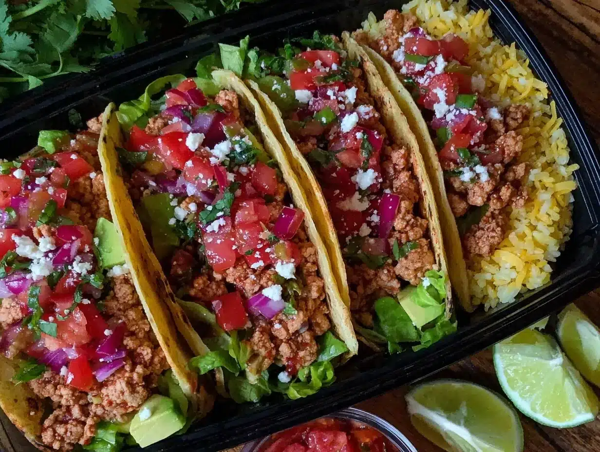 protein-packed turkey taco meal prep preparation steps