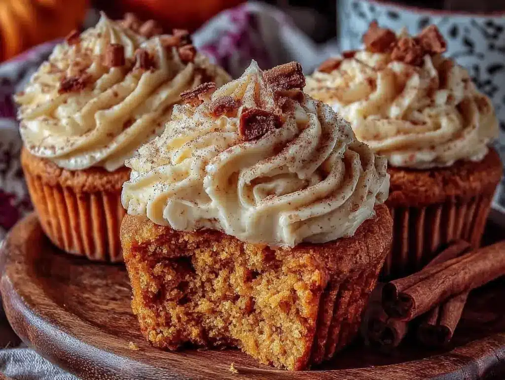 pumpkin spice chai latte cupcakes - featured image