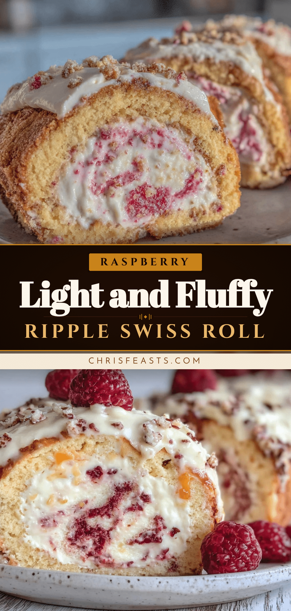 raspberry ripple swiss roll cake recipe