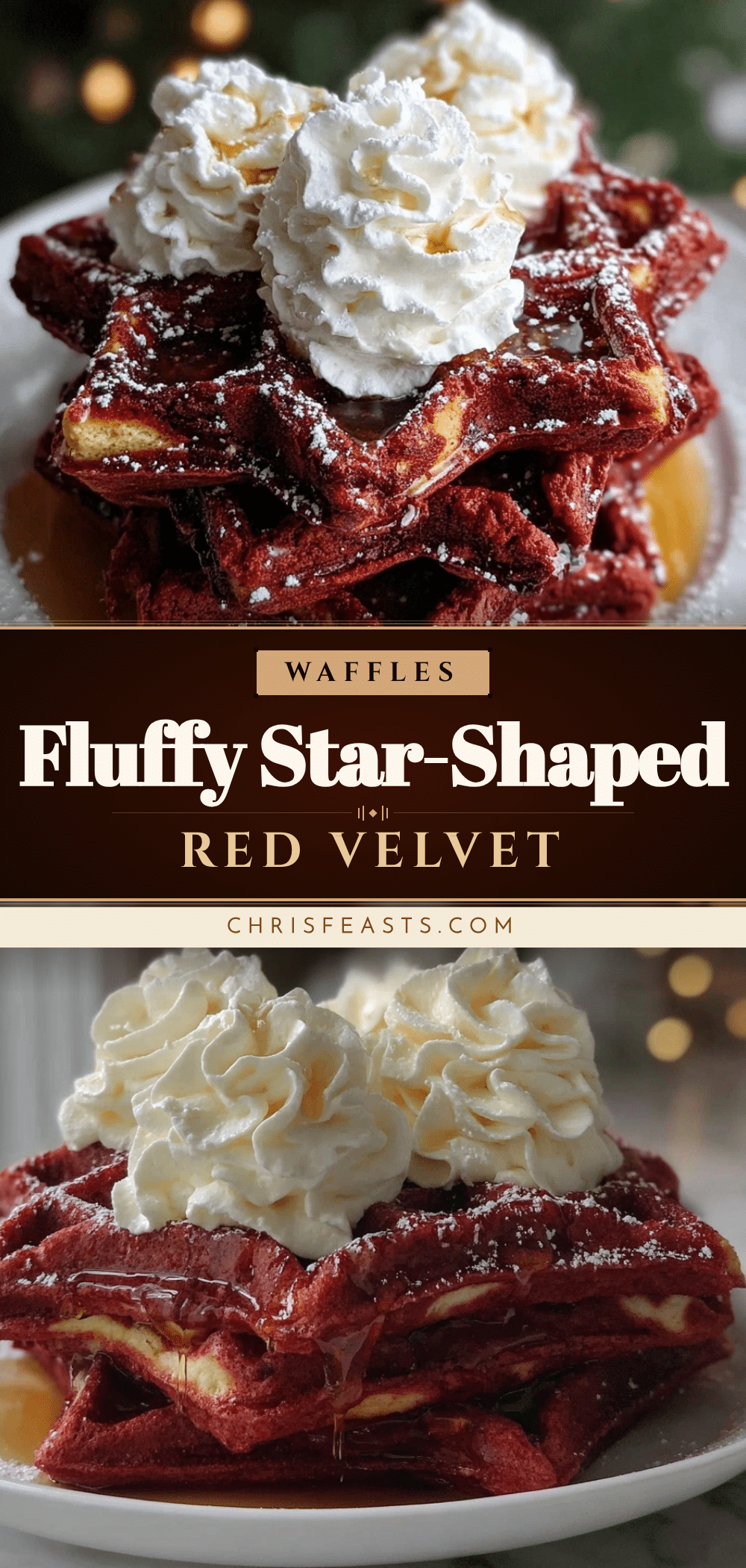 red velvet Belgian waffles recipe