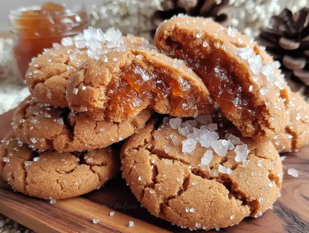 soft molasses ginger crinkle cookies - featured image