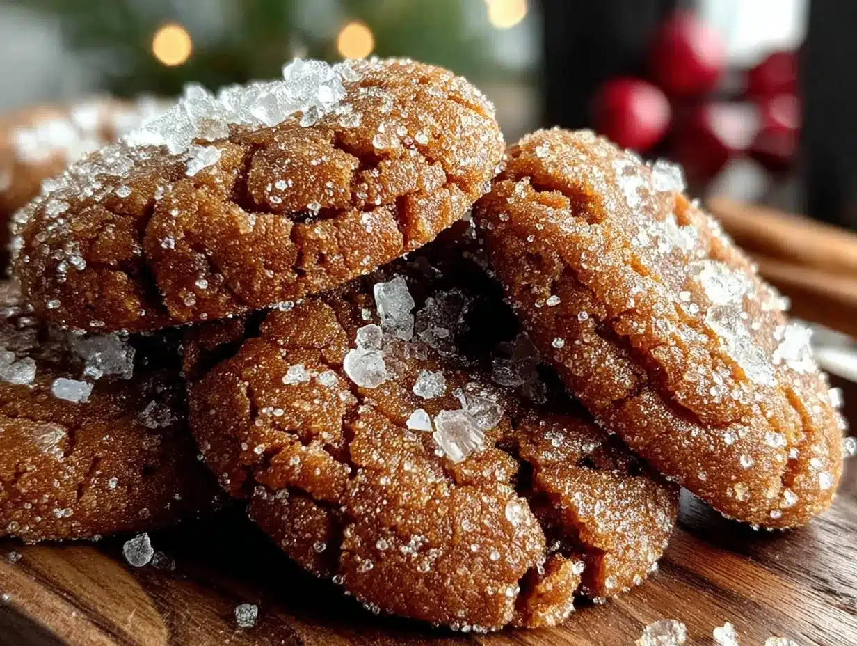 soft molasses ginger crinkle cookies preparation steps