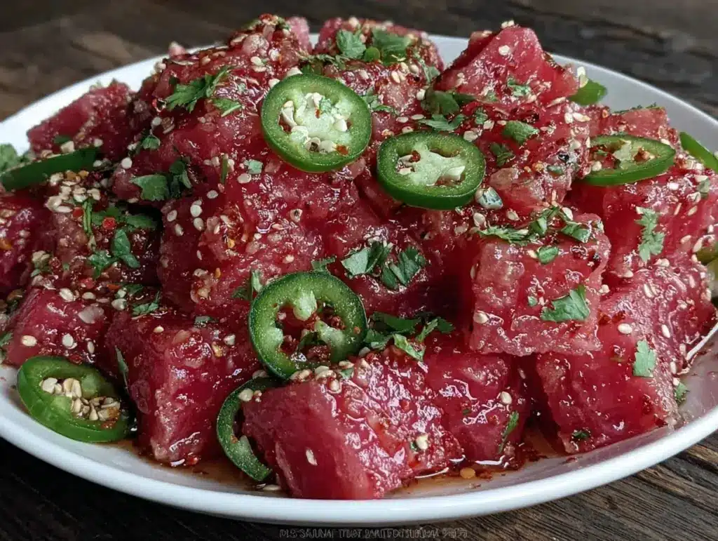 spicy watermelon salad - featured image