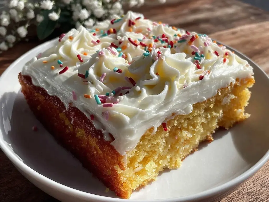 sprinkle funfetti snack cake - featured image