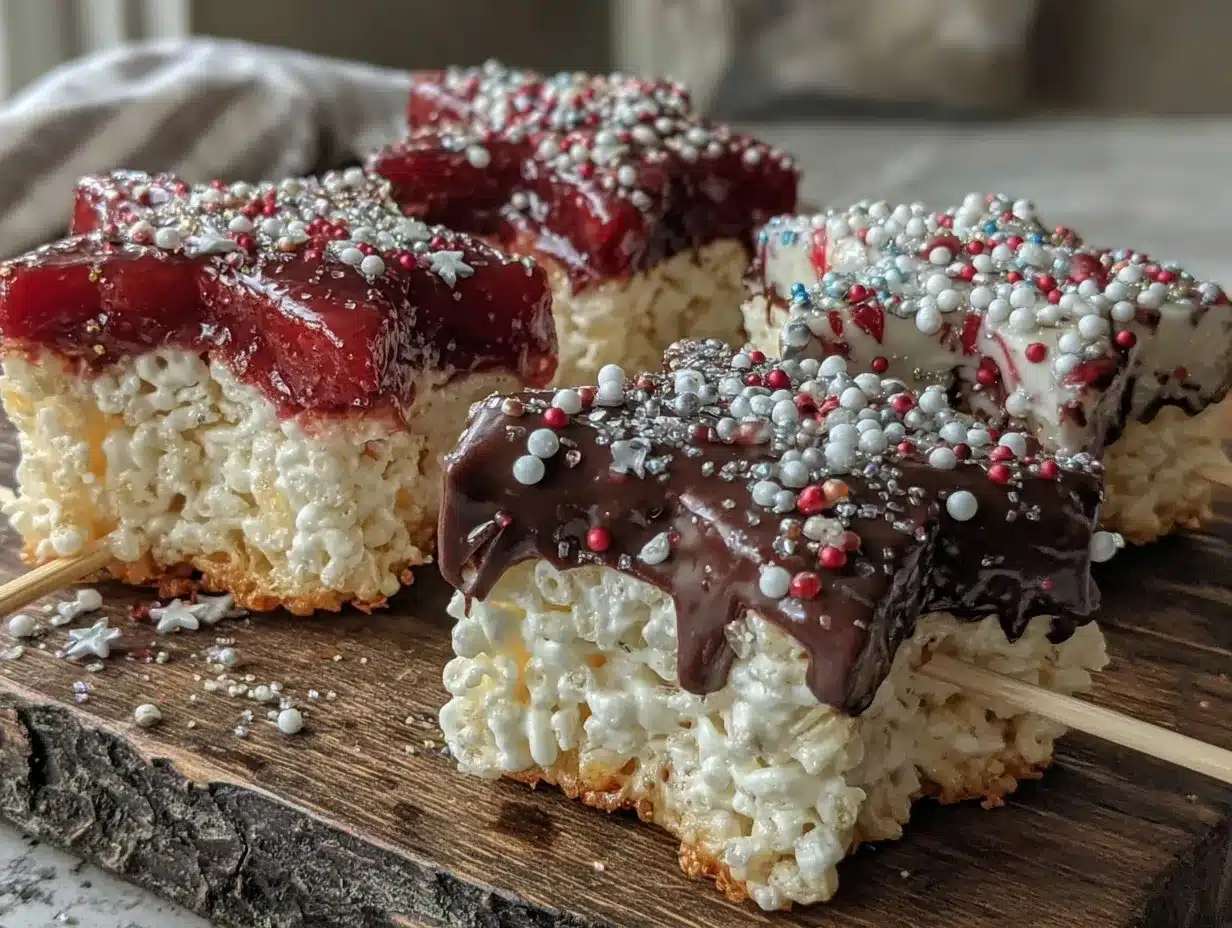 star-shaped rice krispie pops preparation steps