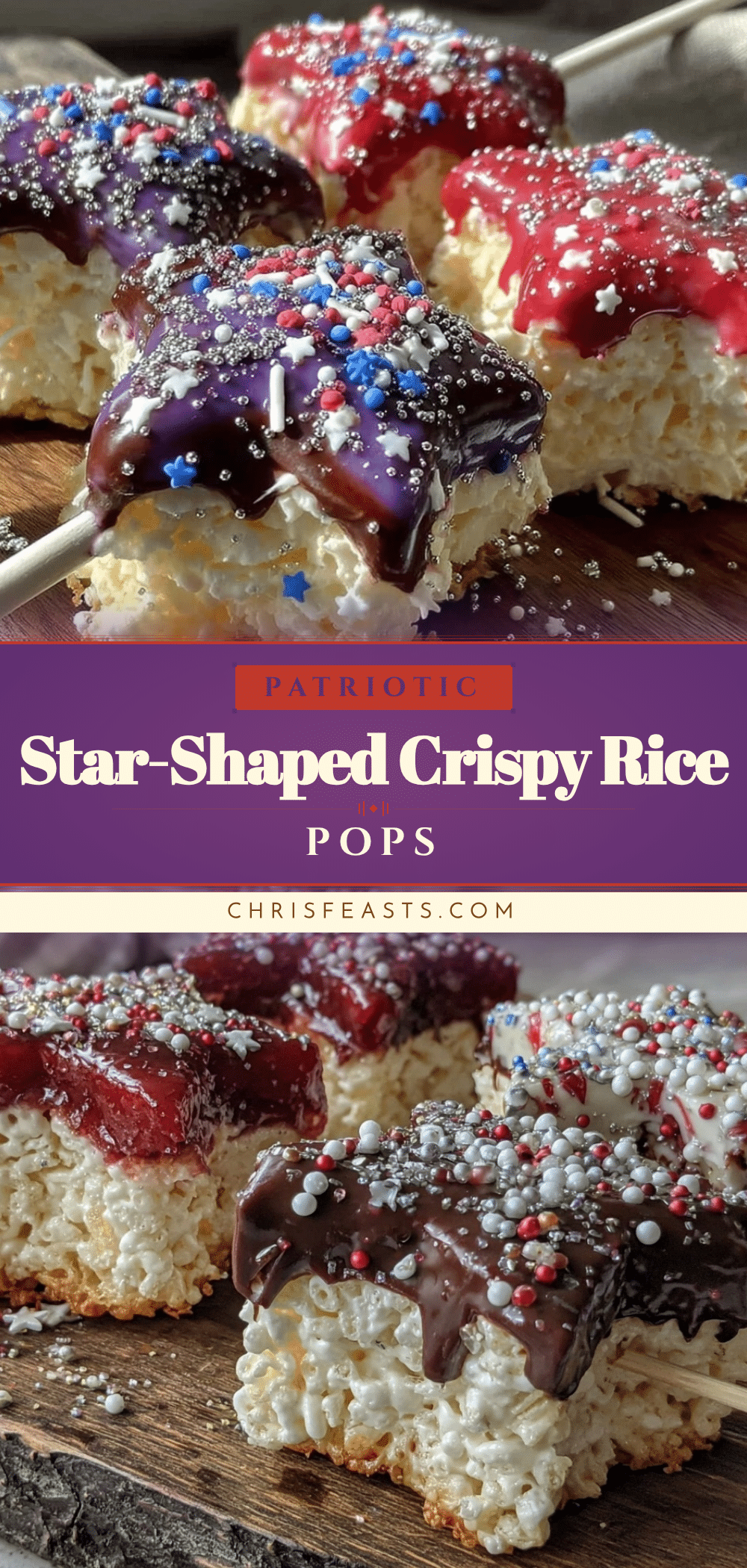 star-shaped rice krispie pops recipe