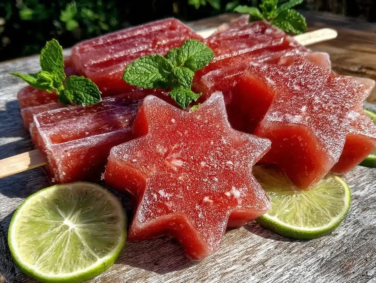 star-shaped watermelon pops preparation steps