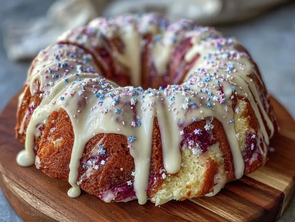 stars and stripes flag bundt cake - featured image