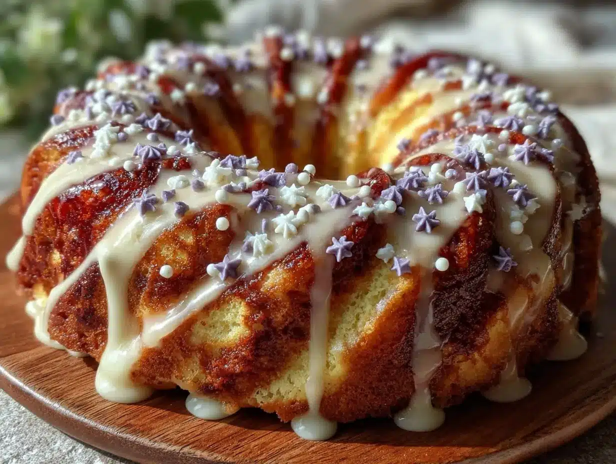 stars and stripes flag bundt cake preparation steps