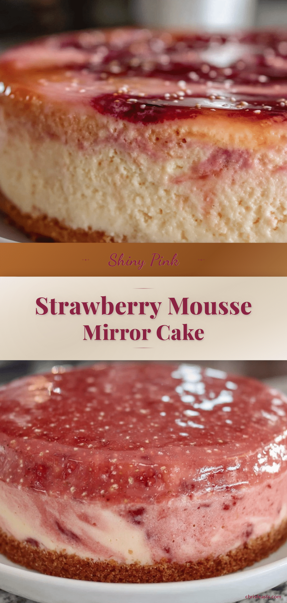 strawberry mousse mirror glaze cake recipe