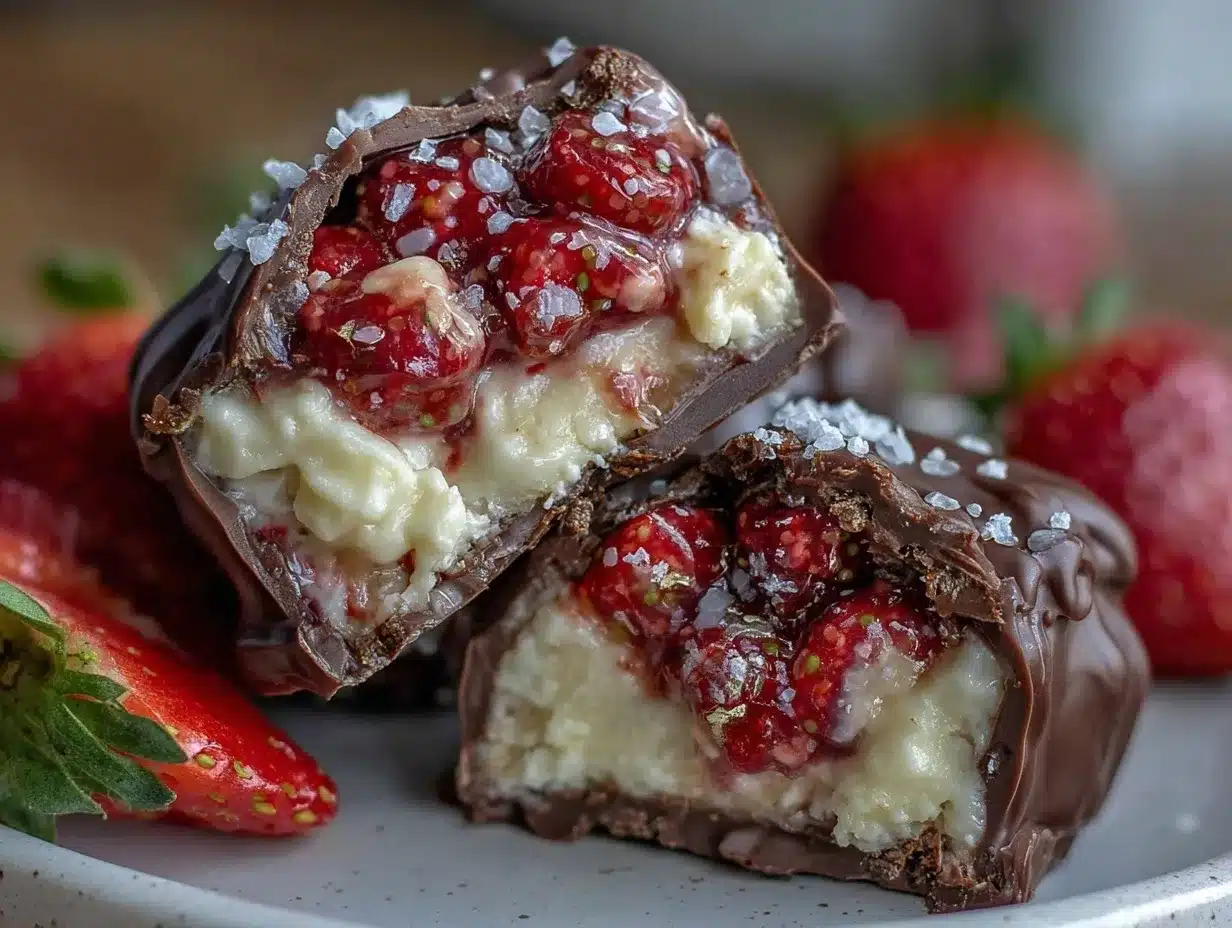 strawberry popping candy chocolate dessert preparation steps